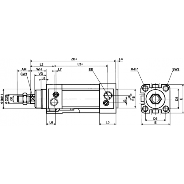 FESTO CILINDRO ISO 15552...