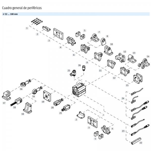 FESTO CILINDRO ADVC-20-10-APA