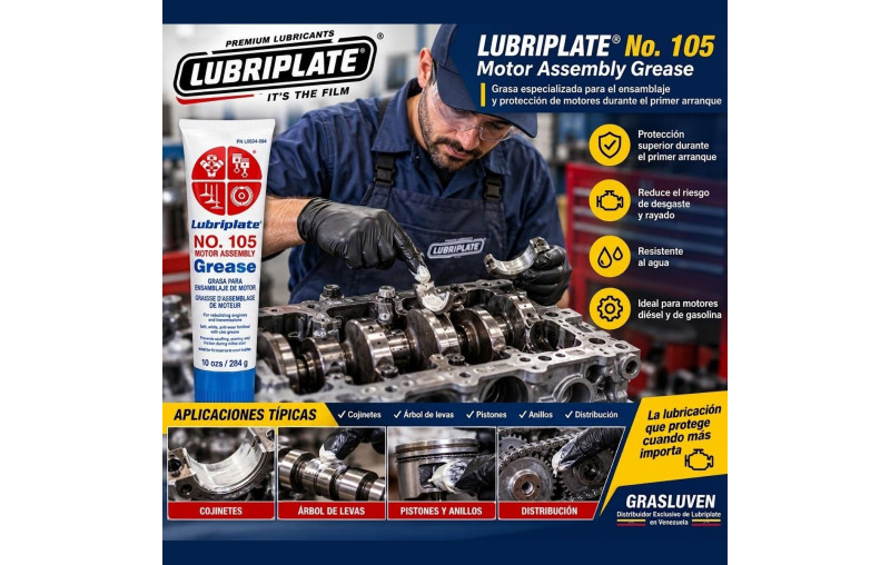 Lubriplate No. 105 | Grasa para Ensamblaje de Motores en Venezuela