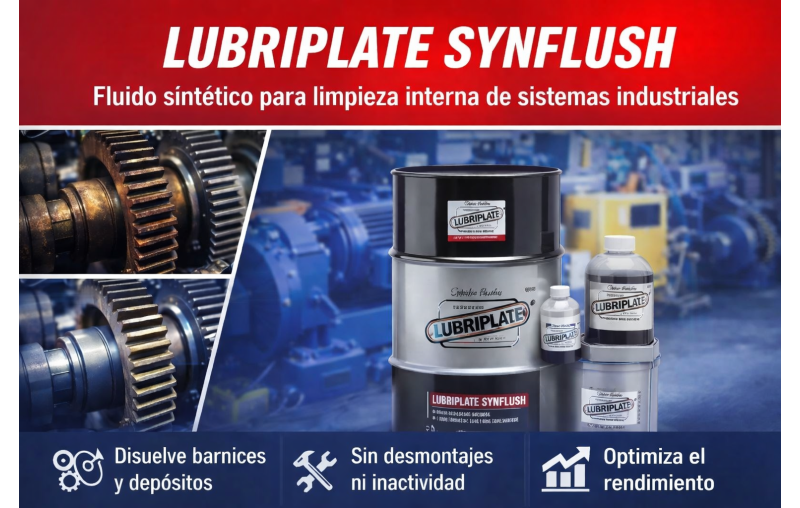 Lubriplate Synflush: Fluido sintético para limpieza interna de sistemas industriales